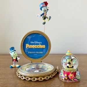 Disney Jiminy Cricket frame, snow globe & figurine